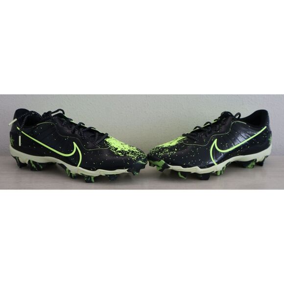 Nike FV6098-001 Men's Sz 11 Black/Lime/Volt Alpha Huarache 4 Baseball Cleats - Picture 10 of 13